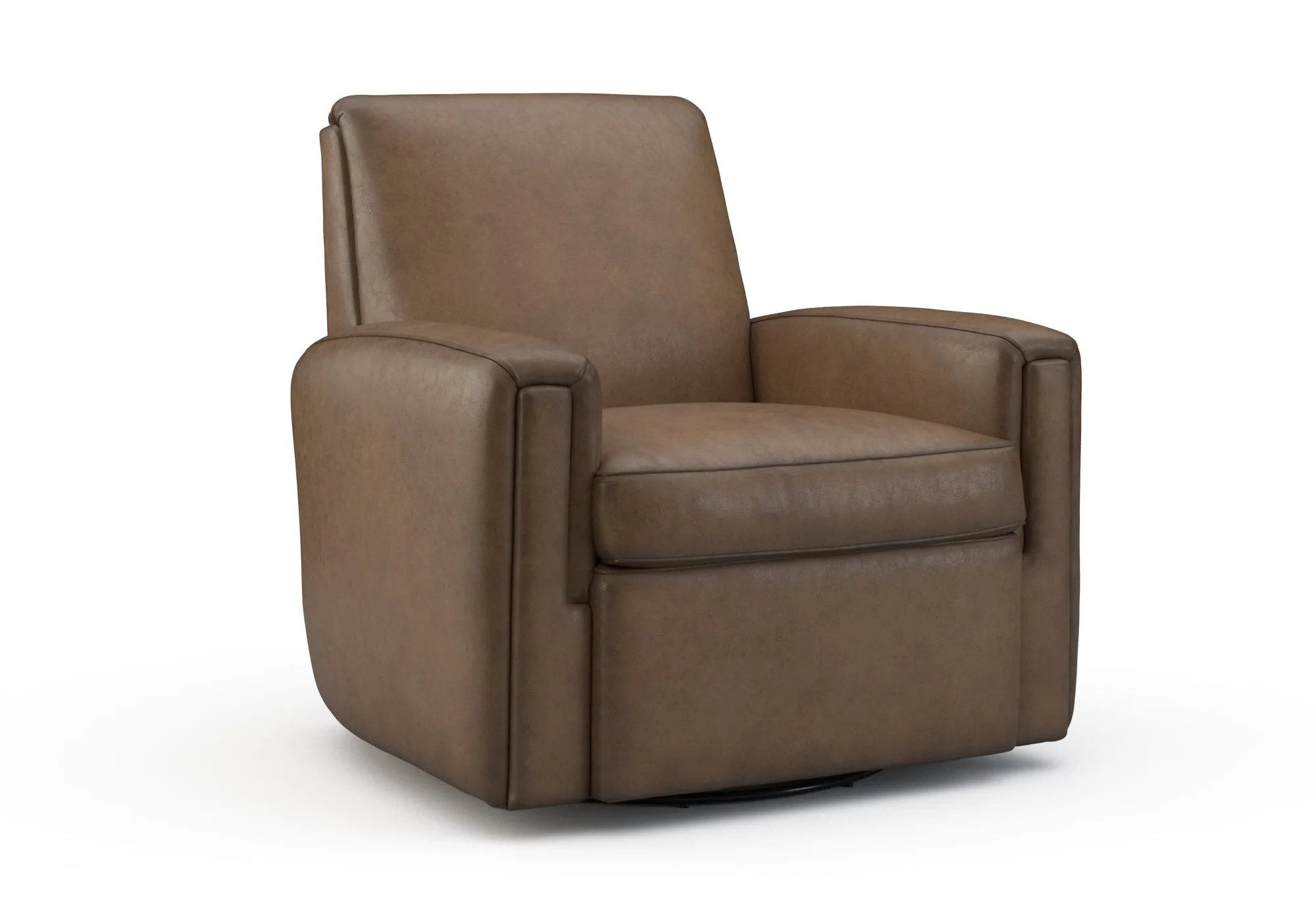 Hurley Leather Swivel Lounge Chair