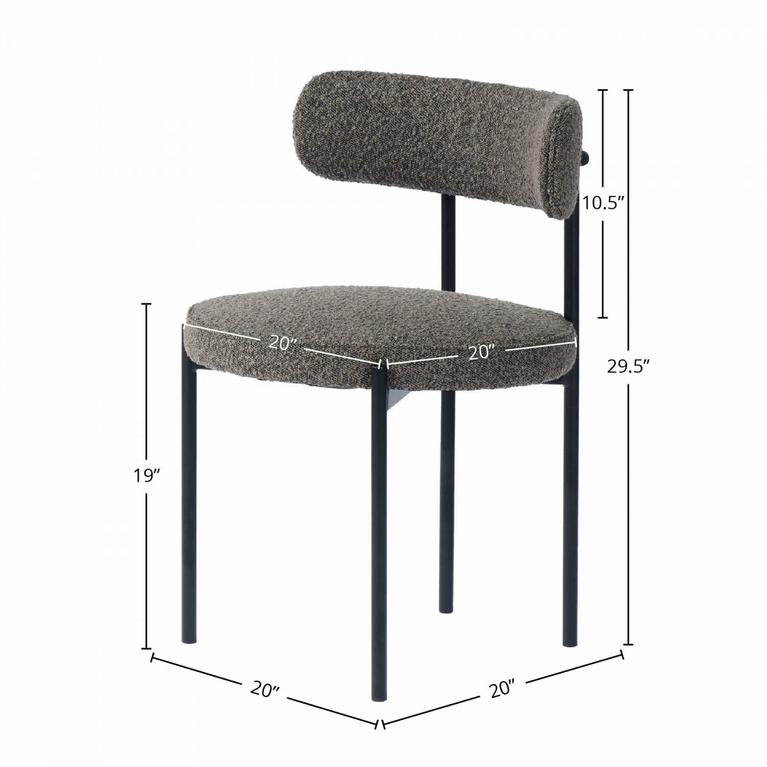 Hylstrom Dining Chair - Brown - Set of Two