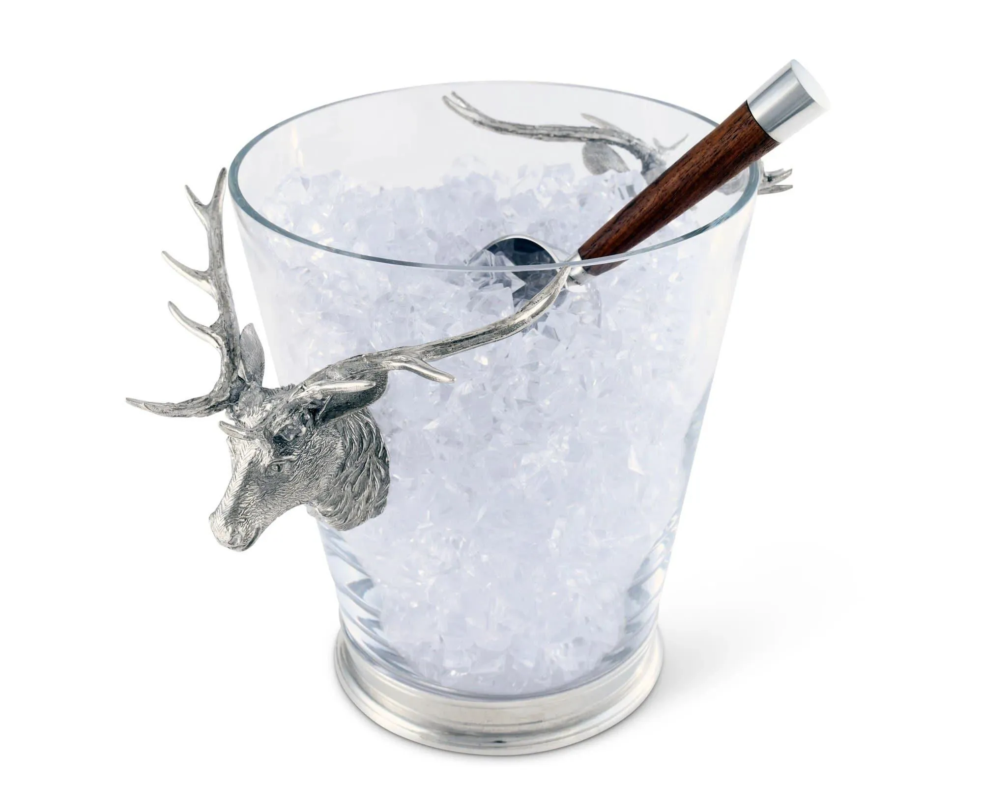 Ice Bucket with Pewter Elk Handles shower curtain, waterproof liner