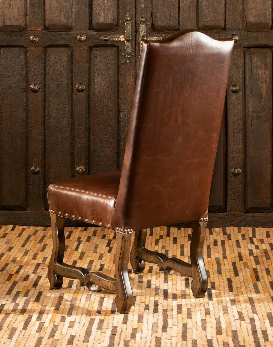 Impala & Leather Side Chair