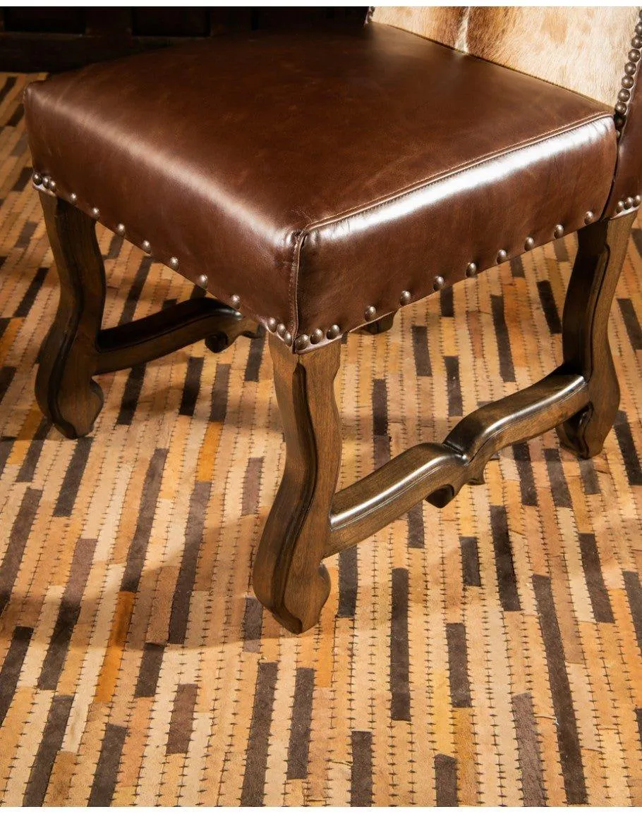 Impala & Leather Side Chair