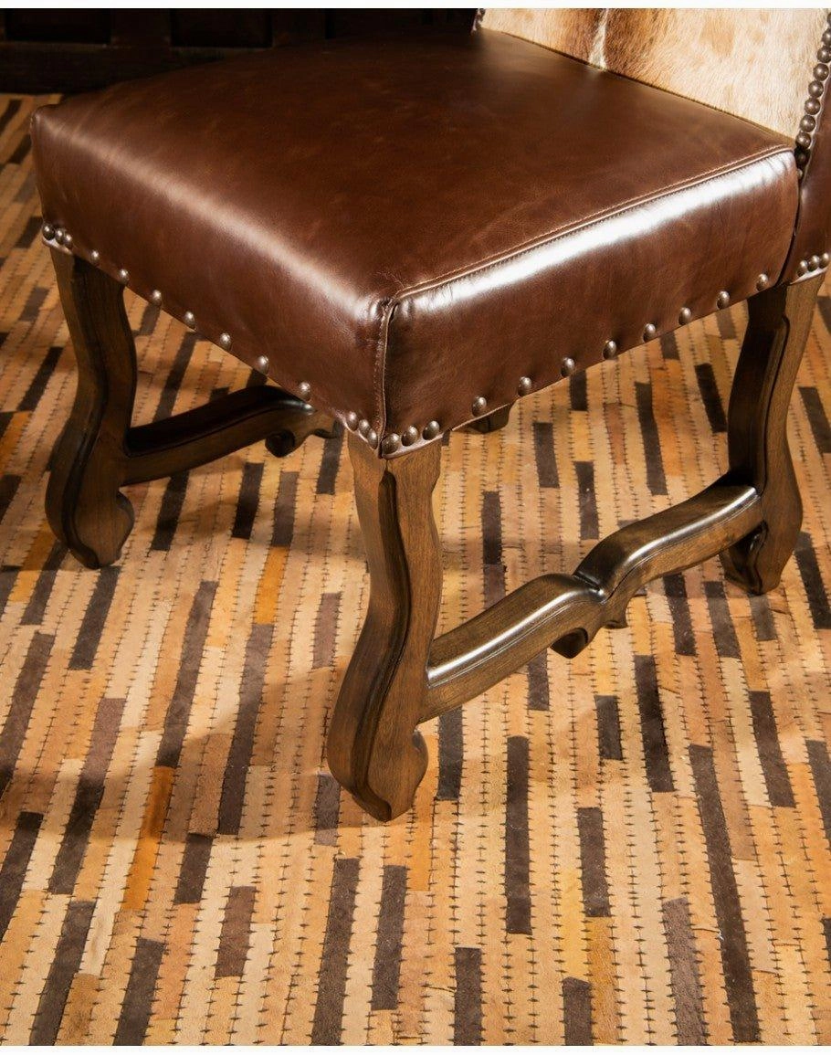Impala & Leather Side Chair