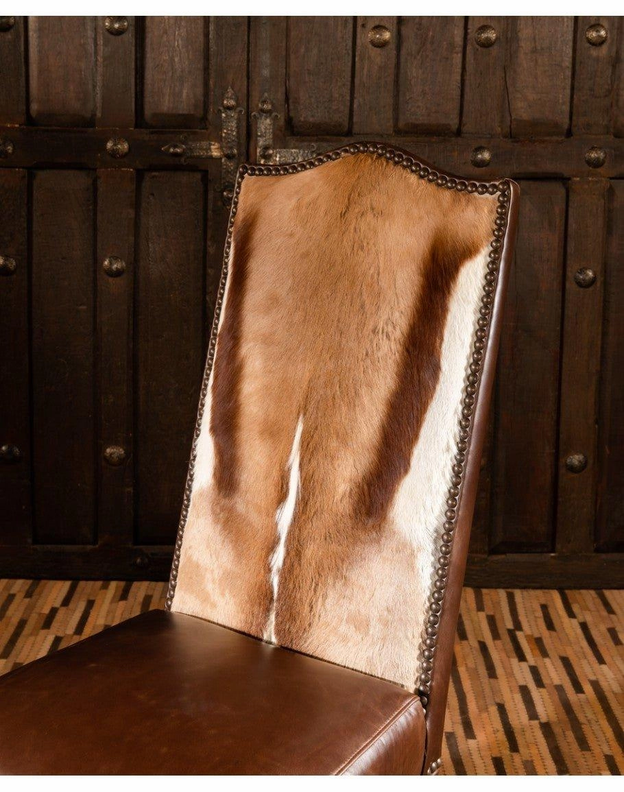 Impala & Leather Side Chair