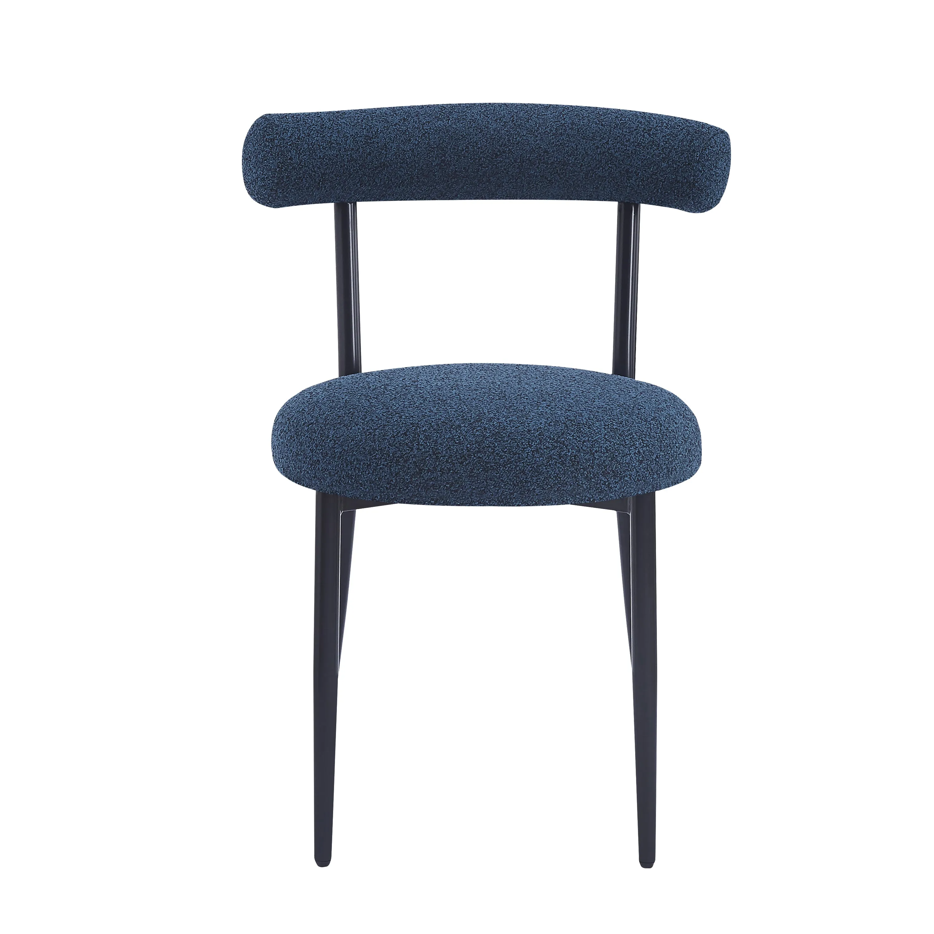 Indoor Luxury Fabric Upholstered Dining Chairs, Set of 2