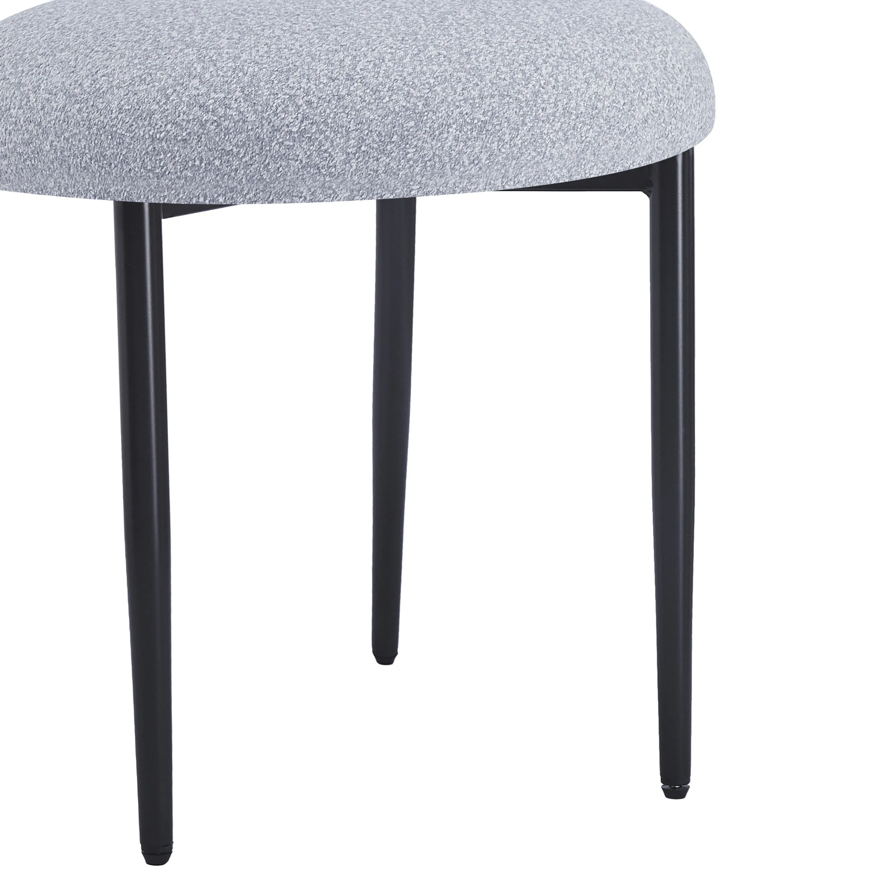 Indoor Luxury Fabric Upholstered Dining Chairs, Set of 2