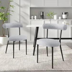 Indoor Luxury Fabric Upholstered Dining Chairs, Set of 2 dining table set, 6-piece dining set