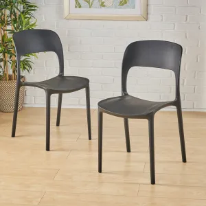 Indoor Plastic Chair (Set of 2) - NH825603 dining table set, 6-piece dining set