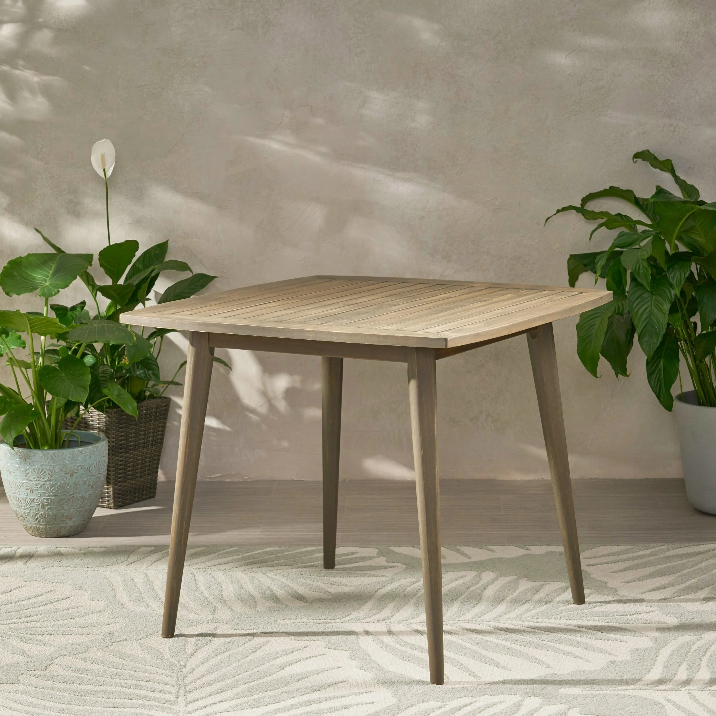 Indoor Square Acacia Wood Dining Table - NH294503