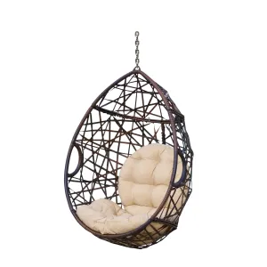 Indoor/Outdoor Wicker Hanging Egg / Teardrop Chair (Stand Not Included) - NH295213 patio chairs, outdoor seating