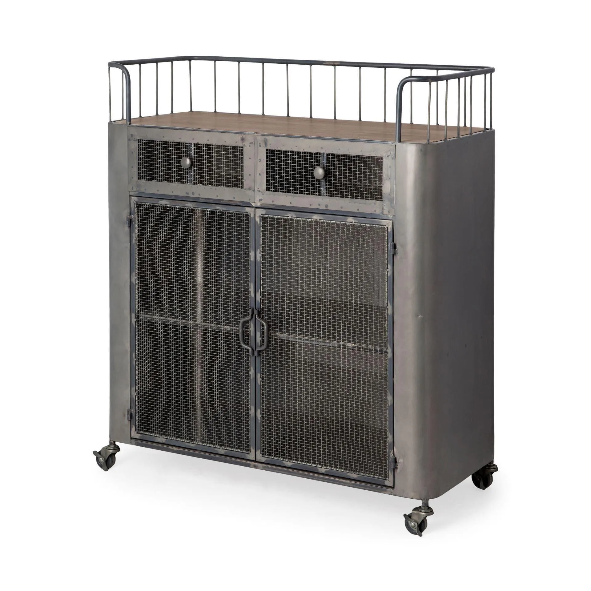 Industrial Bar Cart