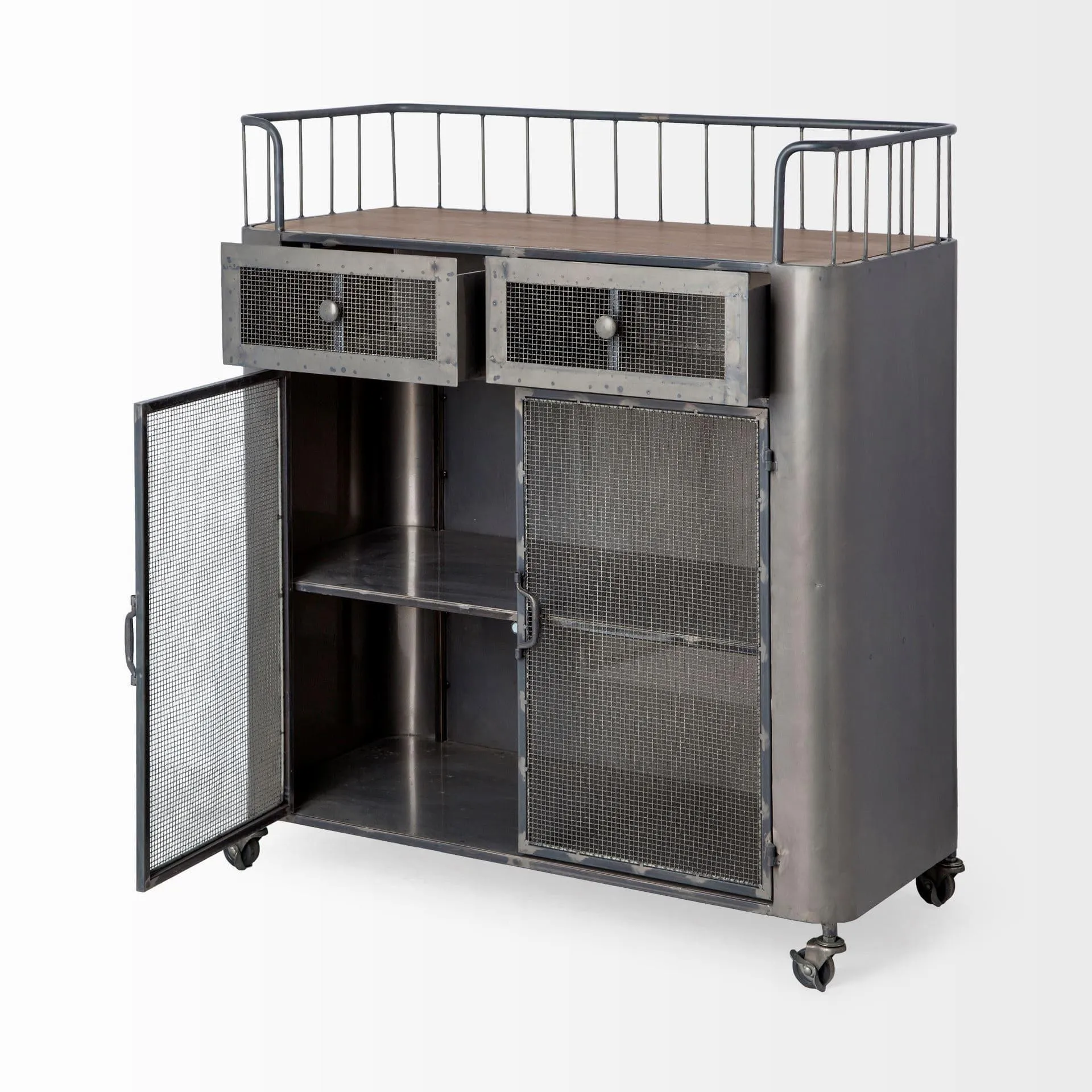 Industrial Bar Cart