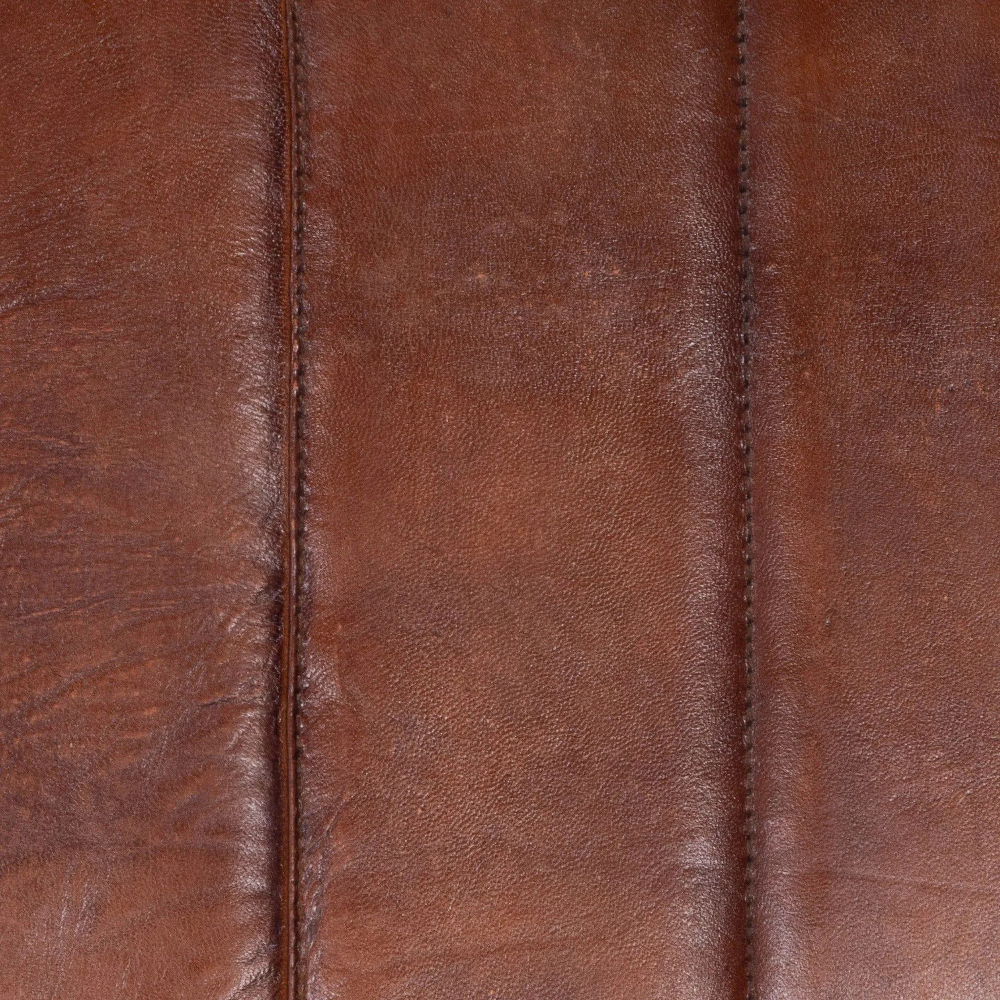 Industrial Chic Leather Bench