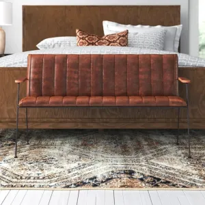 Industrial Chic Leather Bench euro sham, pillow shams