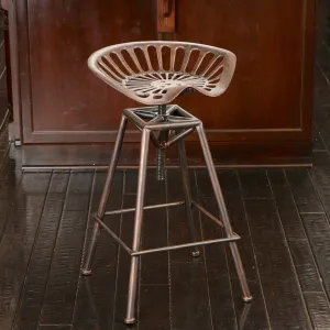 Industrial Metal Design Tractor Seat Adjustable Bar Stool (Black Brushed Copper) - NH942532 bar stool, counter stool