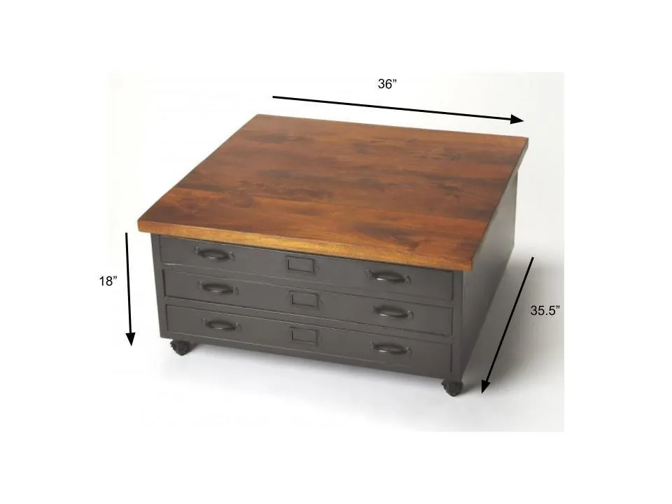 Industrial Square Coffee Table