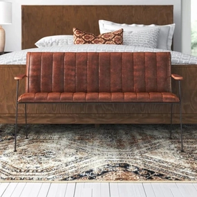 Industrial Chic Leather Bench table runner, placemat