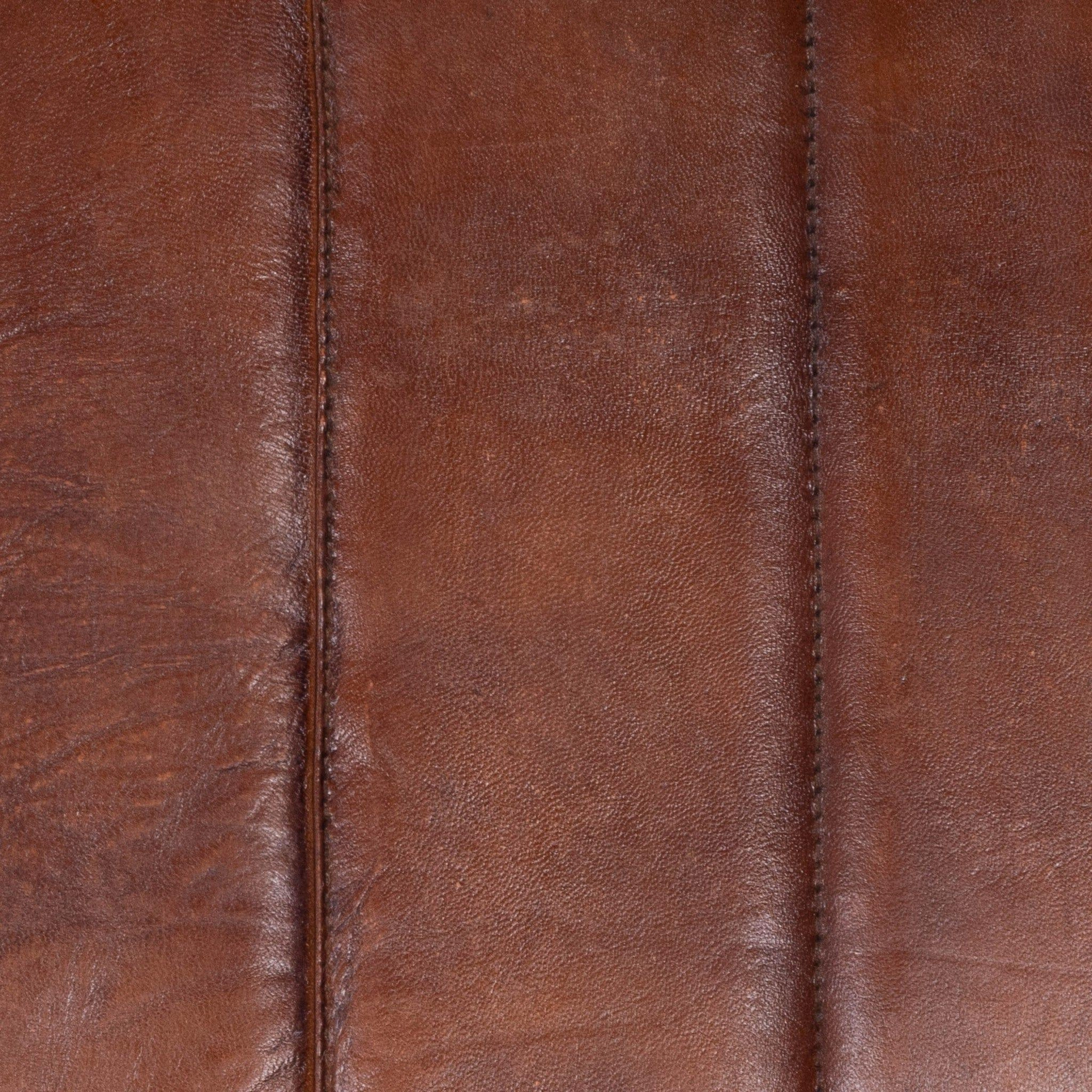 Industrial Chic Leather Bench