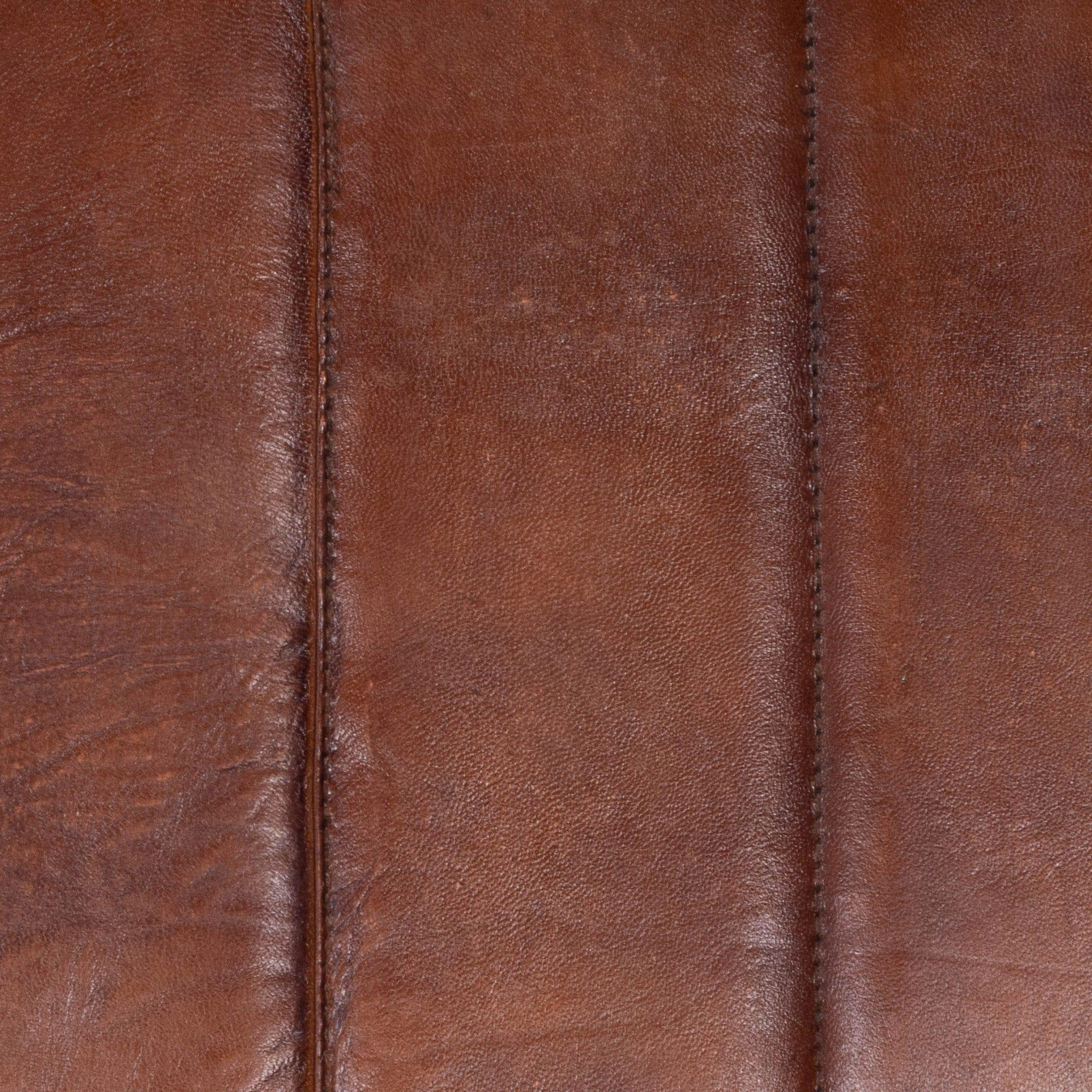 Industrial Chic Leather Bench