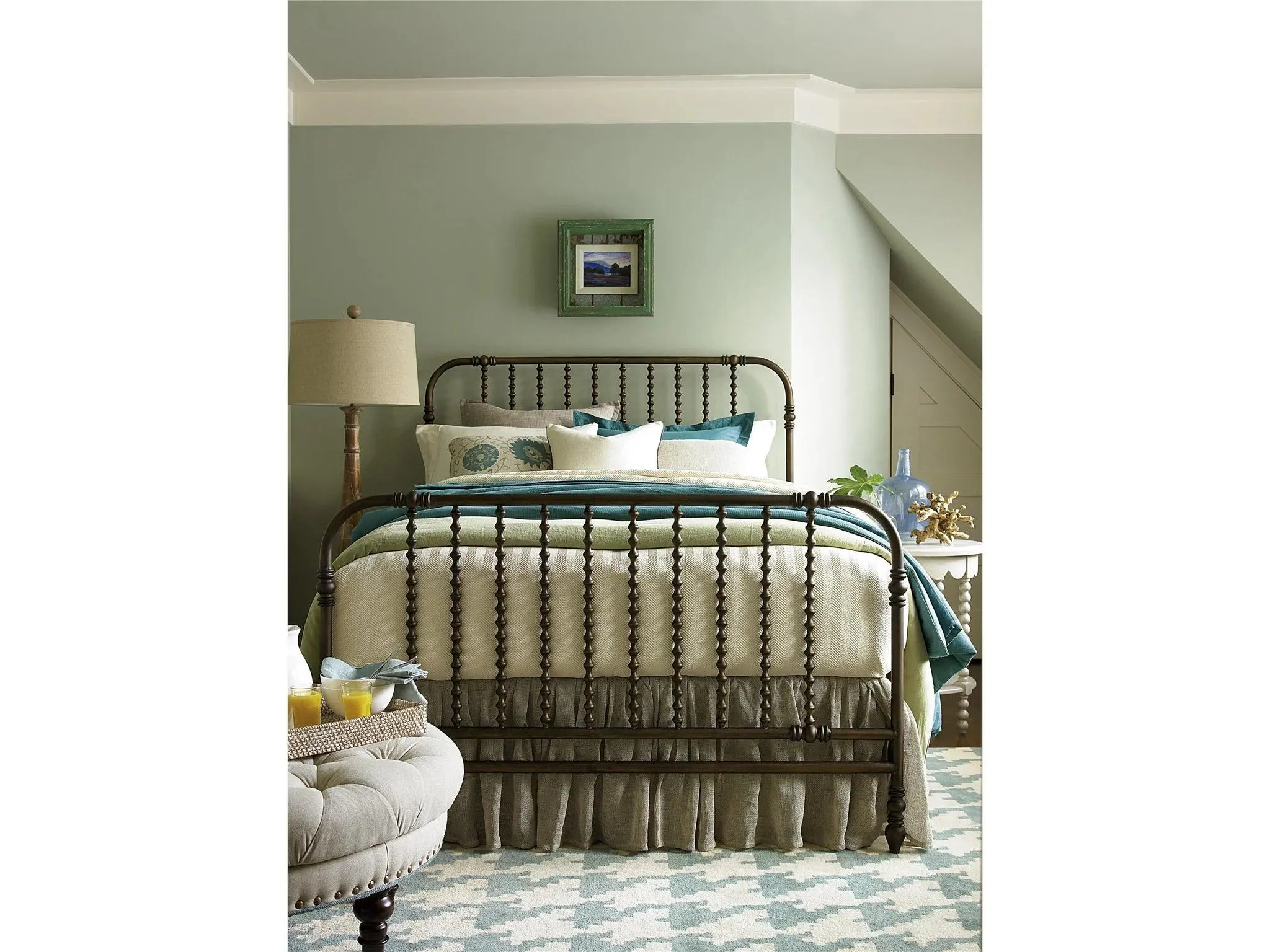Iron Frame Farmhouse King Bed