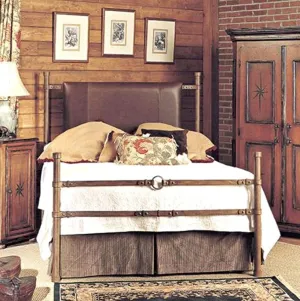 Iron Strap Western Bed bedroom furniture, nightstand