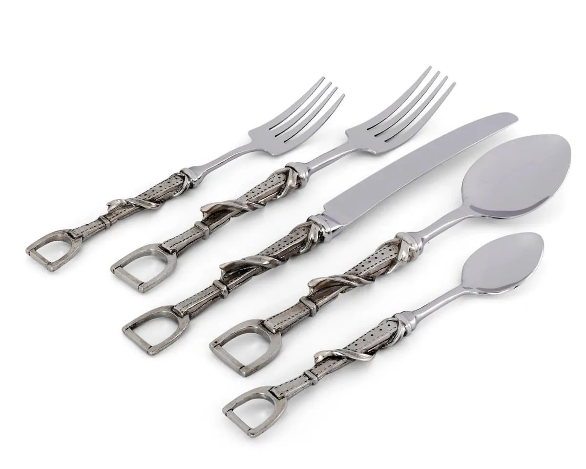 Irons & Leathers Pewter Flatware 5-pc Set
