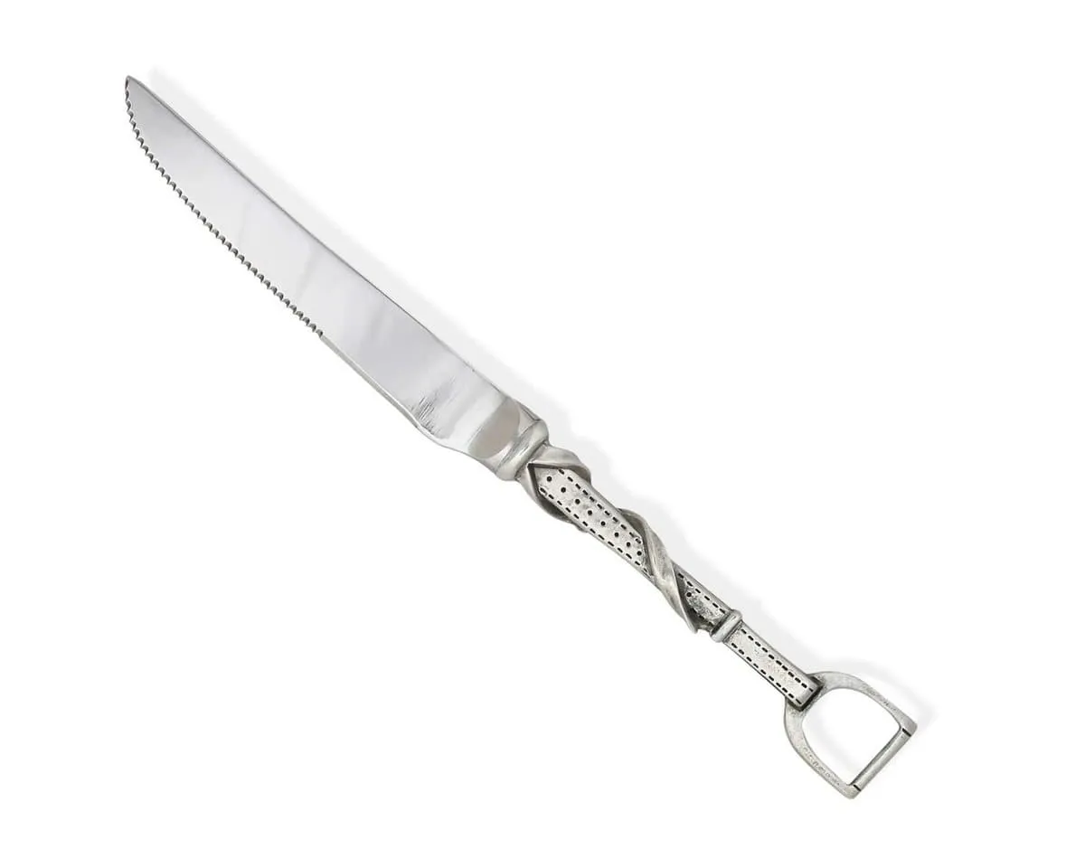 Irons & Leathers Pewter Steak Knives