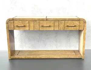 Island Sand Leather Console Table euro sham, pillow shams