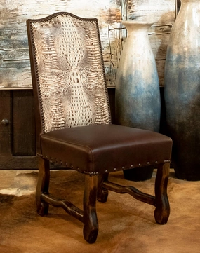 Ivory Croc Leather Dining Chair glassware set, wine glass
