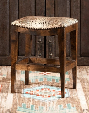 Ivory Croc Leather Saddle Stool glassware set, wine glass
