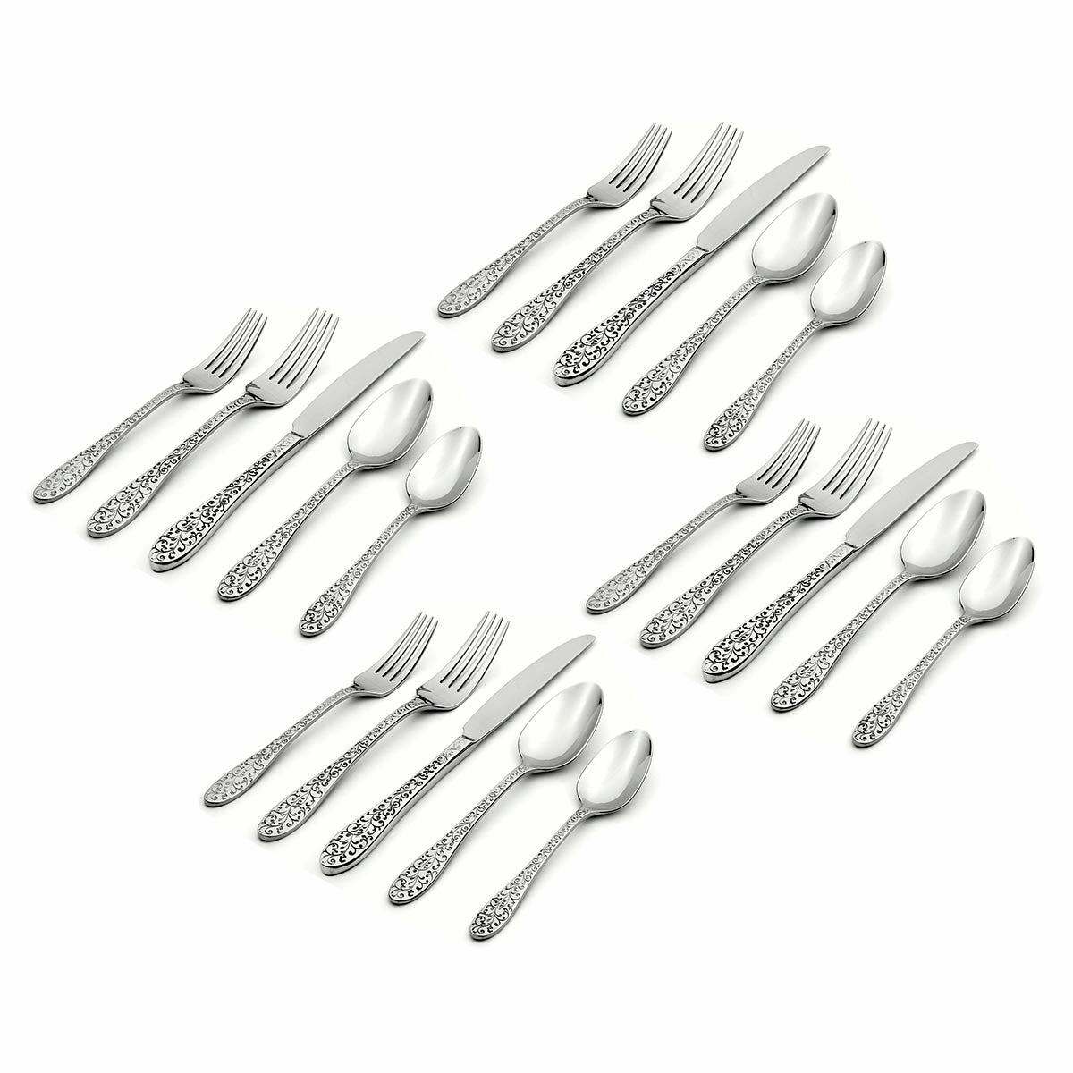 Ivy Flourish 20 Piece Flatware Set