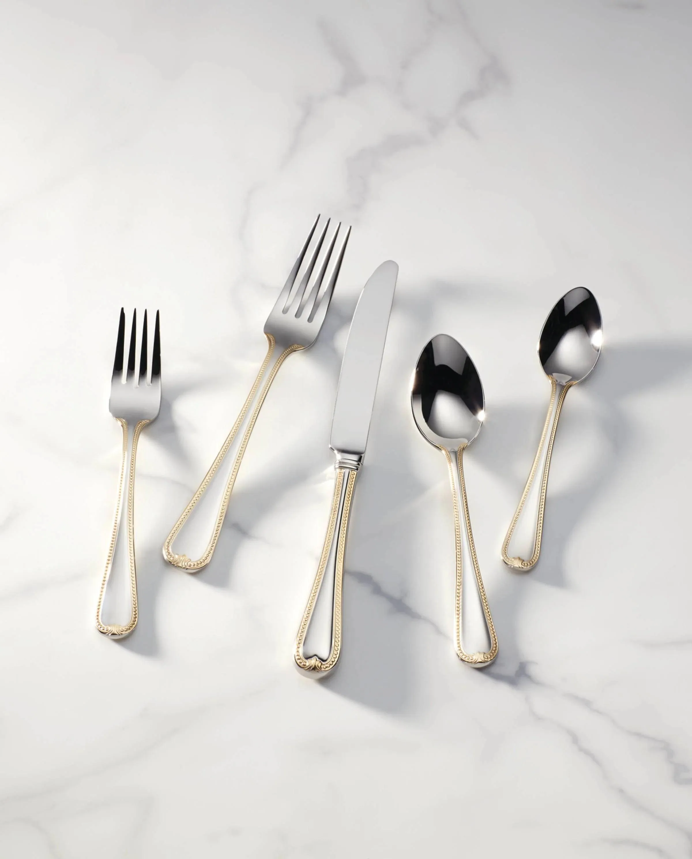 Jeweled Gold Flatware Set