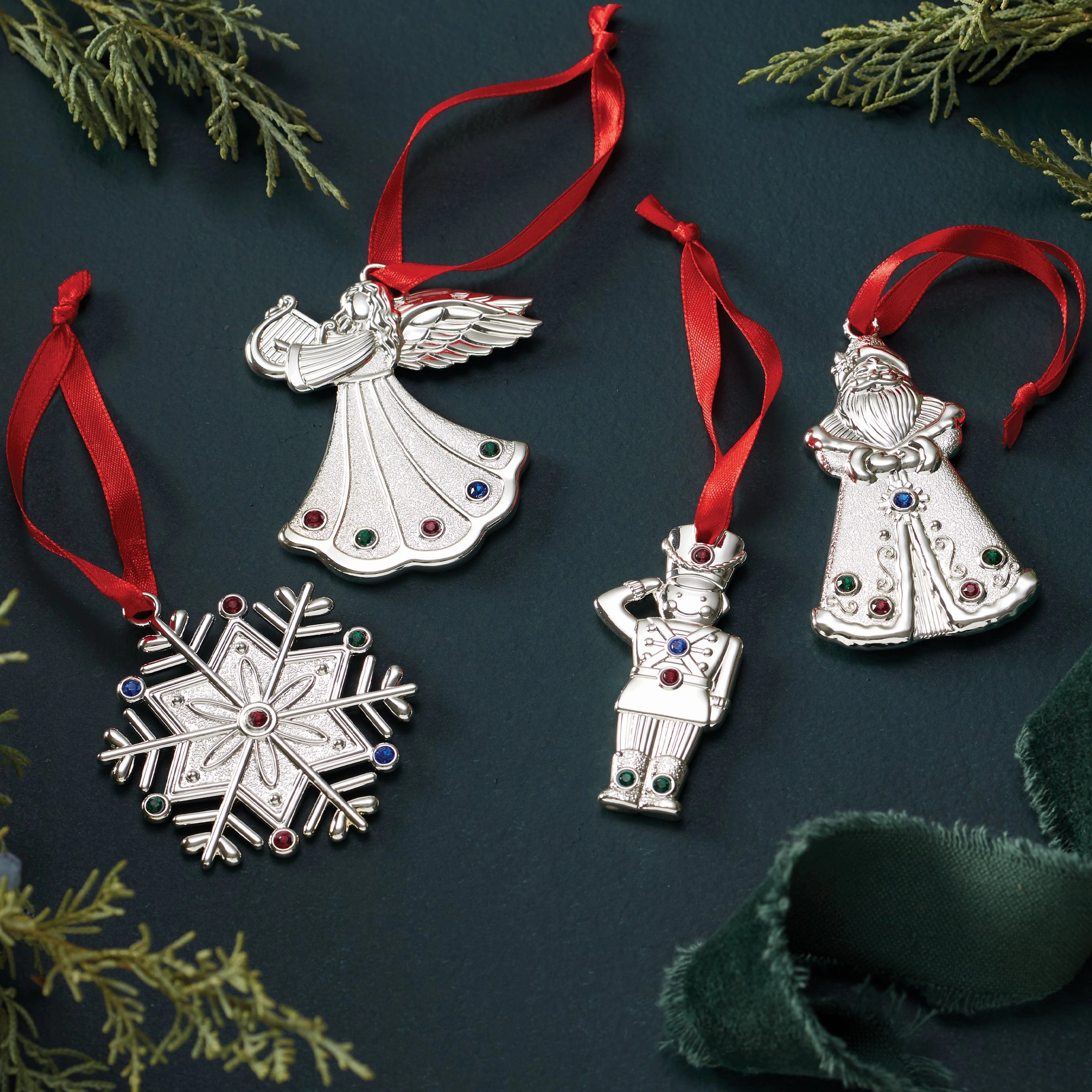 Jeweled Snowflake Charm Ornament