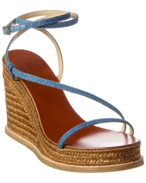 Jimmy Choo Danai 100 Denim Wedge Sandal Shoes_Jimmy-Choo