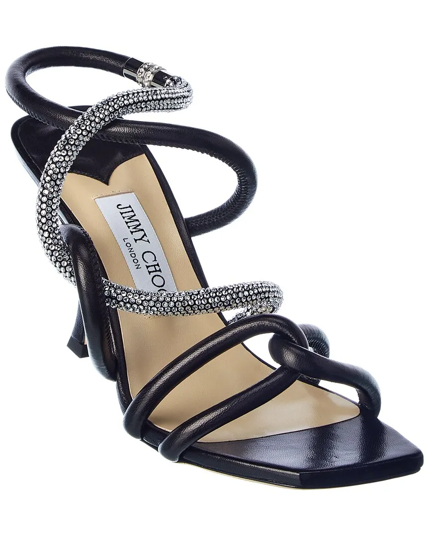 Jimmy Choo Lonnie 90 Leather Sandal Shoes_Jimmy-Choo