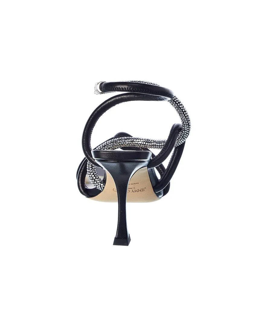 Jimmy Choo Lonnie 90 Leather Sandal Shoes_Jimmy-Choo