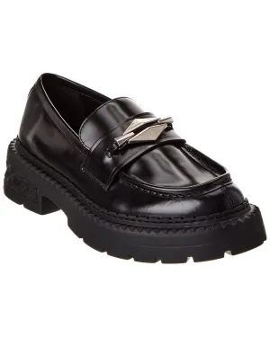 Jimmy Choo Marlow Diamond/F Leather Loafer Shoes_Jimmy-Choo