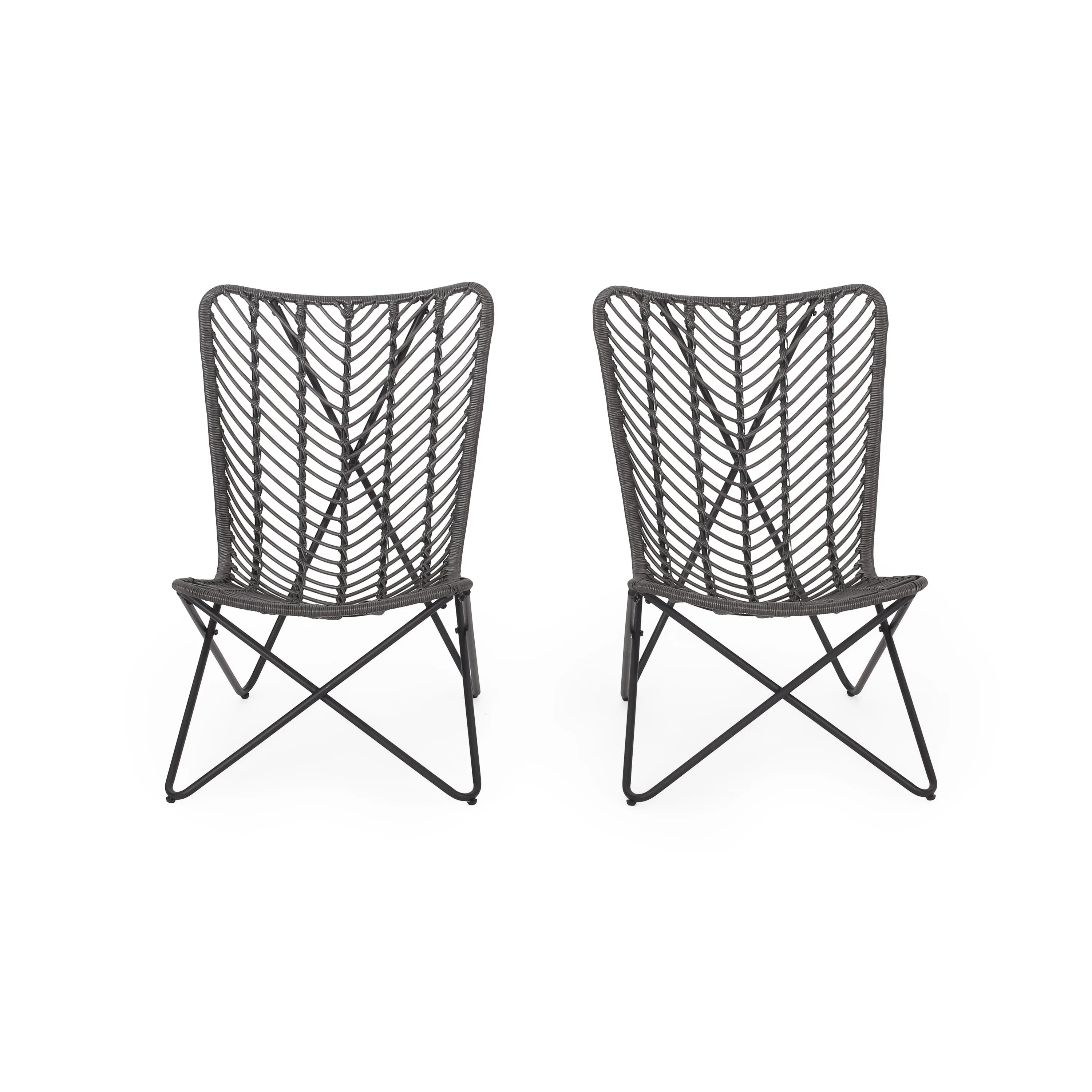 Juan Outdoor Wicker Accent Chairs, Set of 2 chandelier, pendant light
