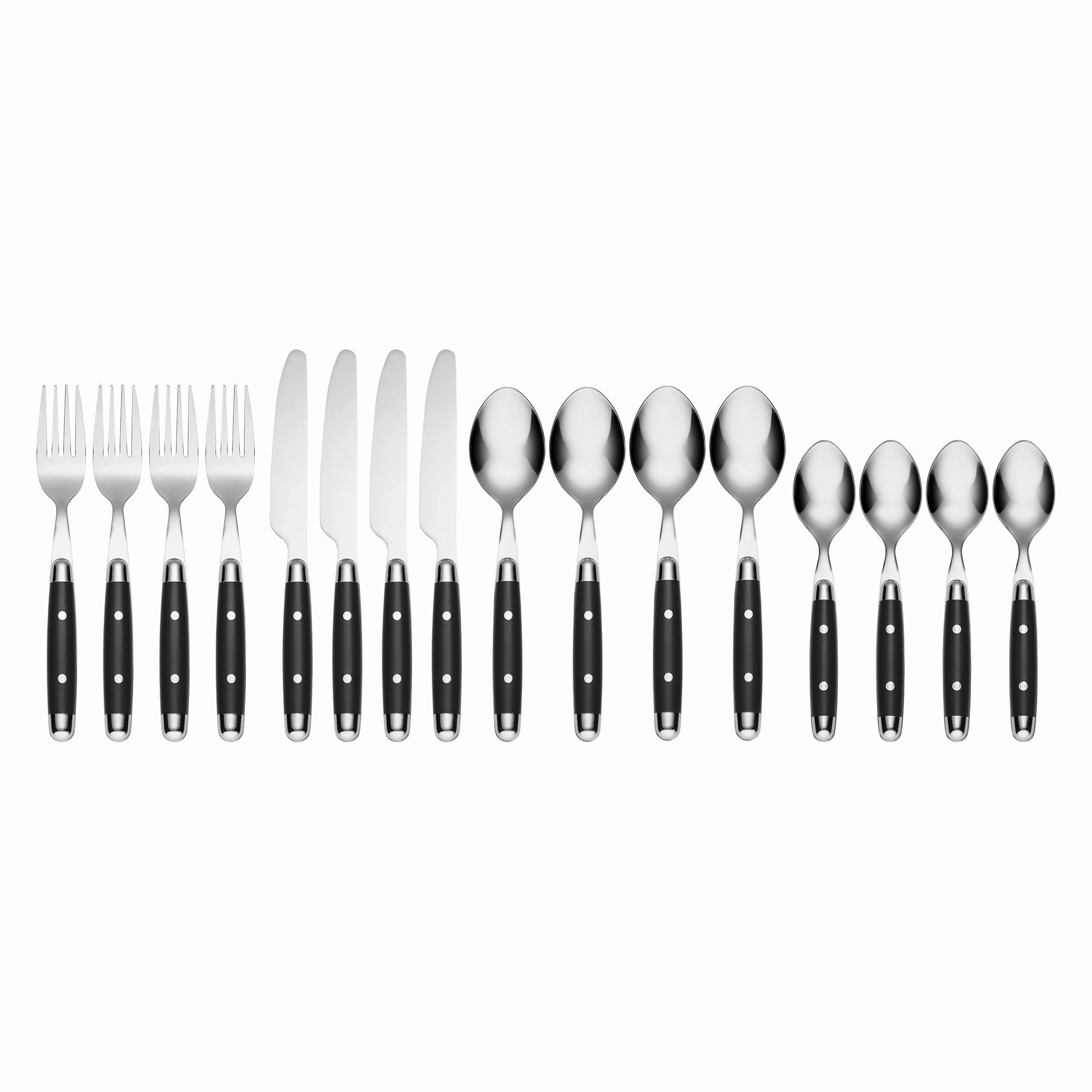 Jubilee Black 16 Piece Flatware Set