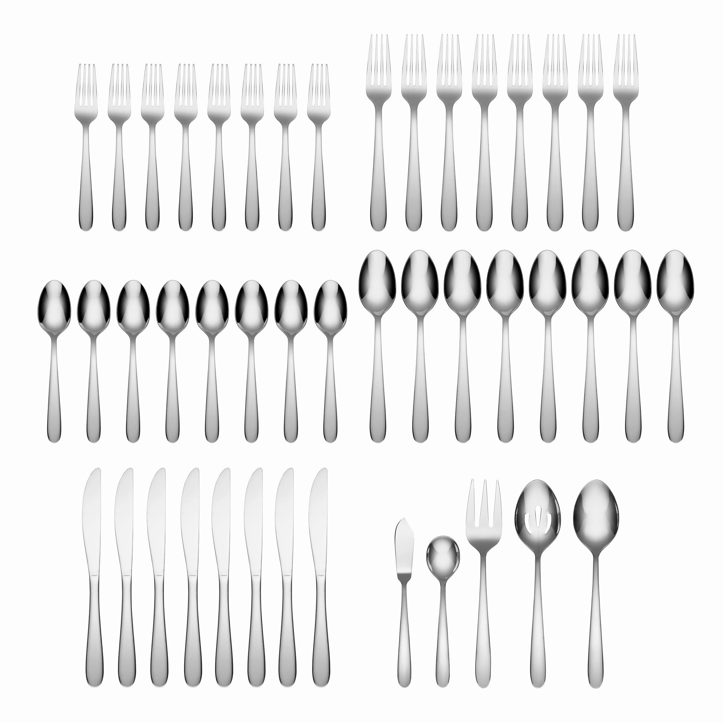 Jude Mirror 45 Piece Flatware Set