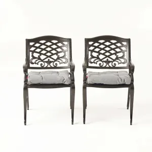 Juel Outdoor Dining Chair with Cushion (Set of 2) patio chairs, outdoor seating