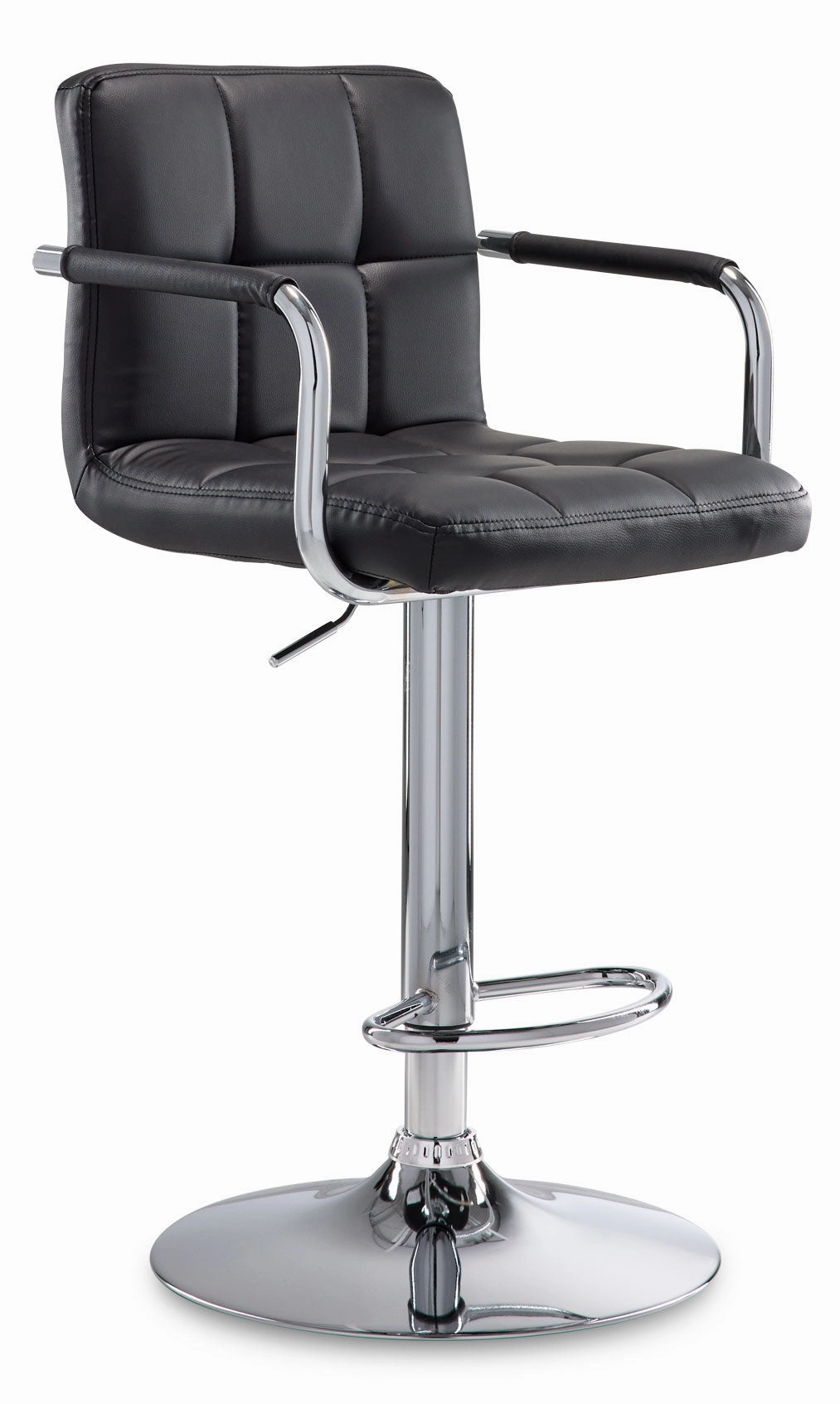 Kane Bar Height Stool - Black, Chrome