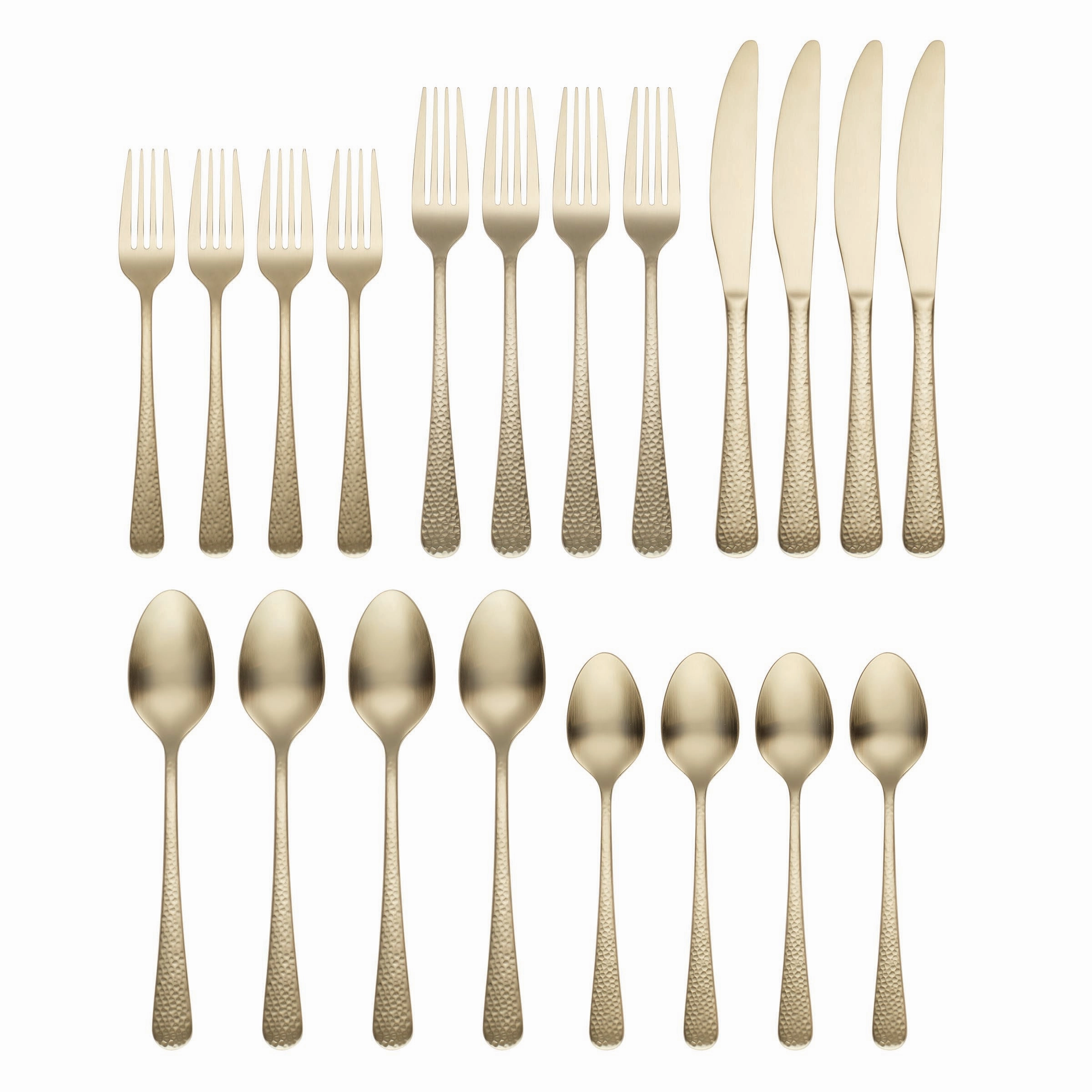 Keene Champagne Satin 20 Piece Flatware Set