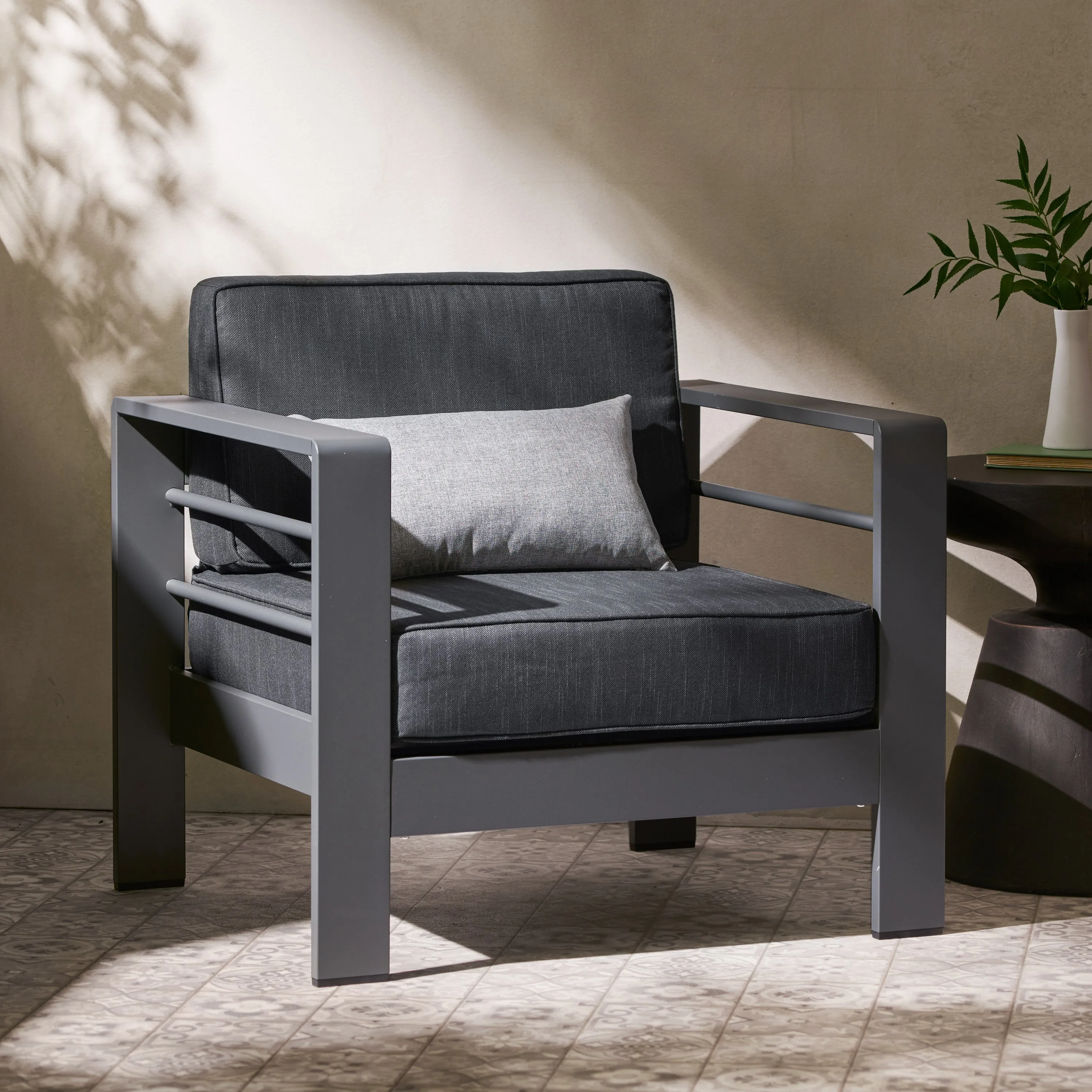 Khaki Outdoor Club Chair - NH563992