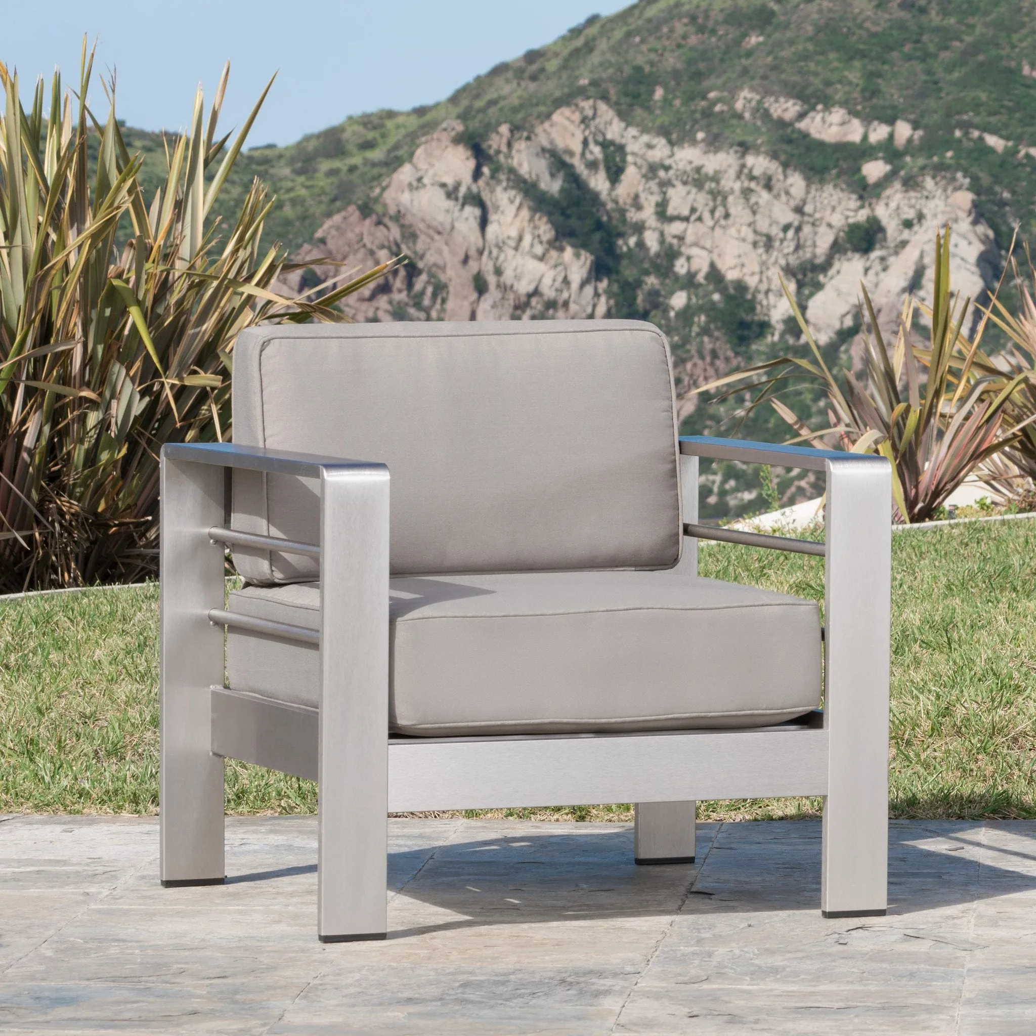 Khaki Outdoor Club Chair - NH563992 chandelier, pendant light
