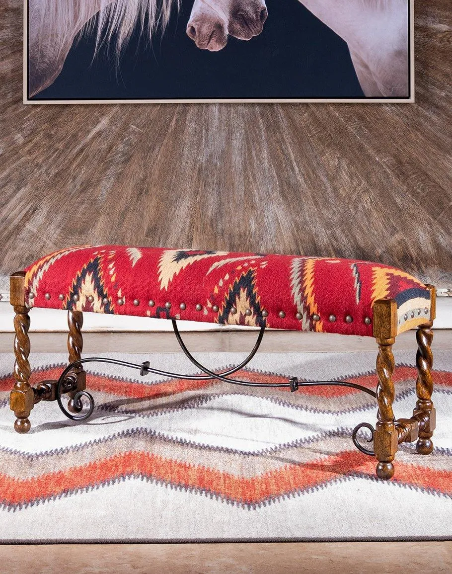 Kilim Upholstered Bench