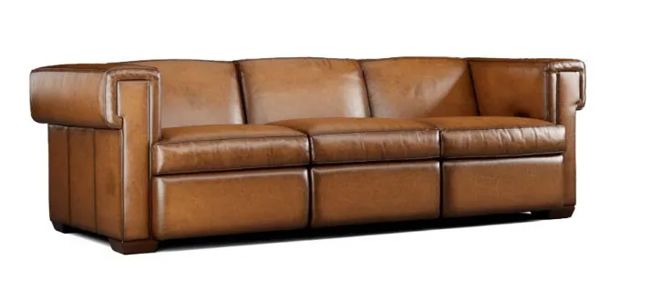 King Cowboy Leather Sofa with Power Recline