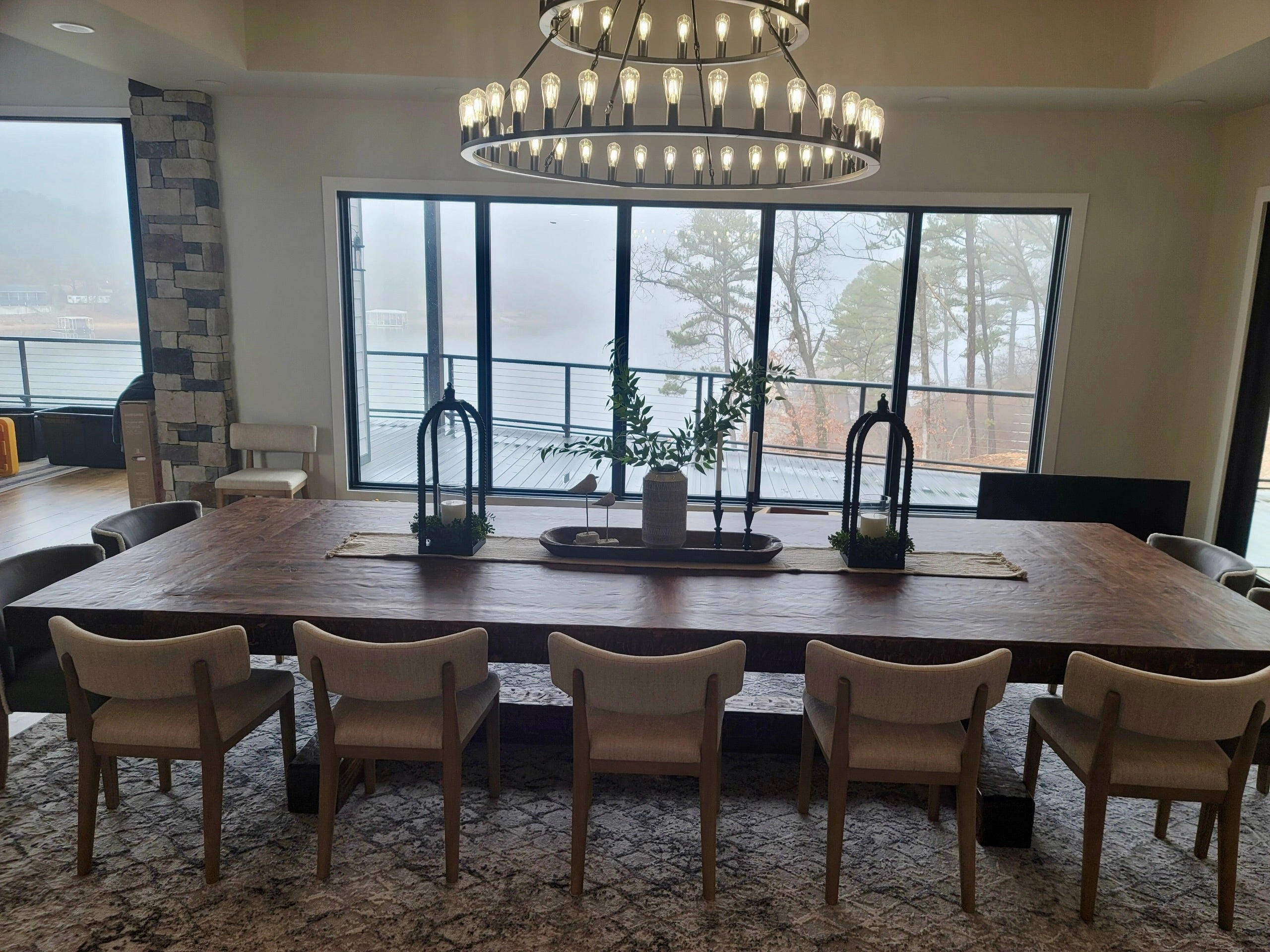 Knotty Alder Wood Rustic Dining Tables