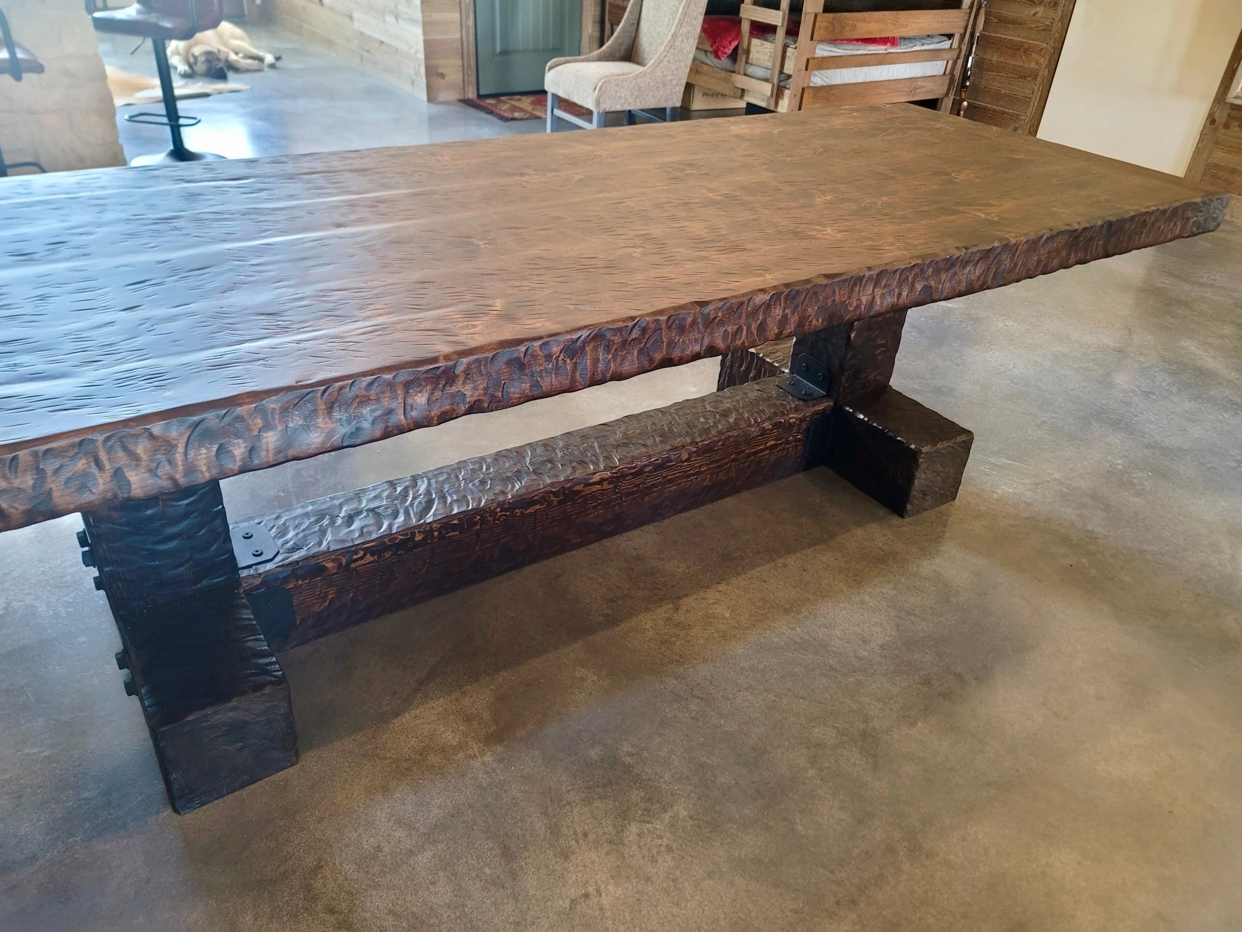 Knotty Alder Wood Rustic Dining Tables