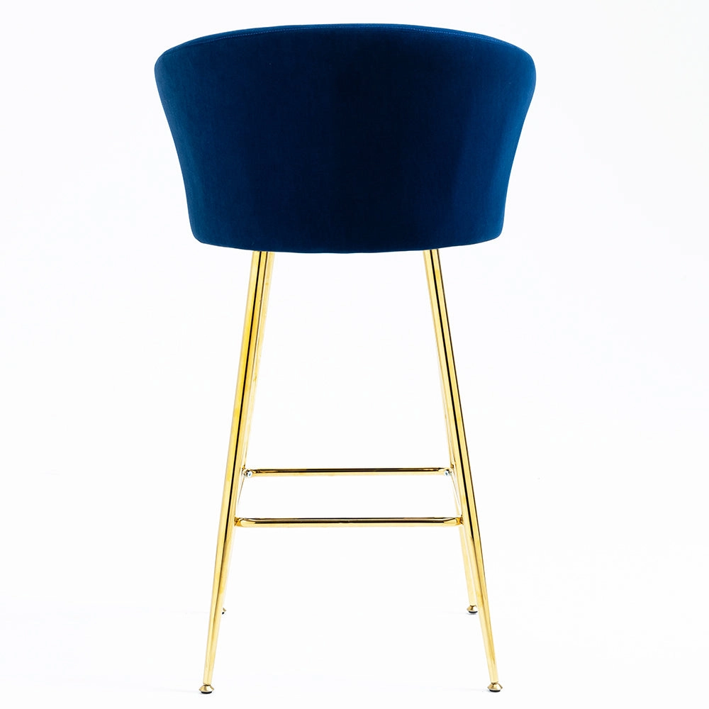Kylie Set of 2 Blue Velvet Bar Stools