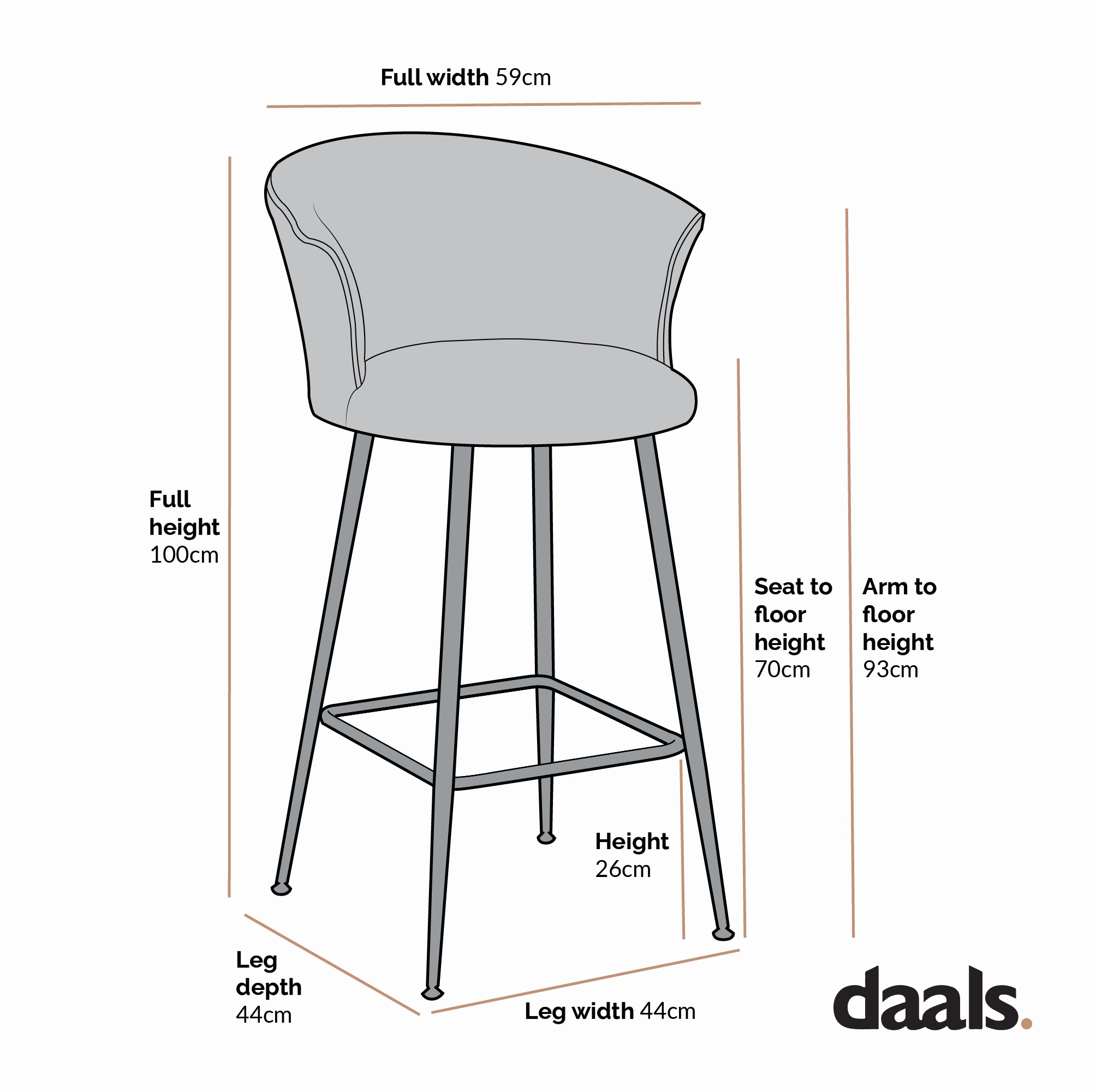 Kylie Set of 2 White Plush Shaggy Faux Fur Bar Stools